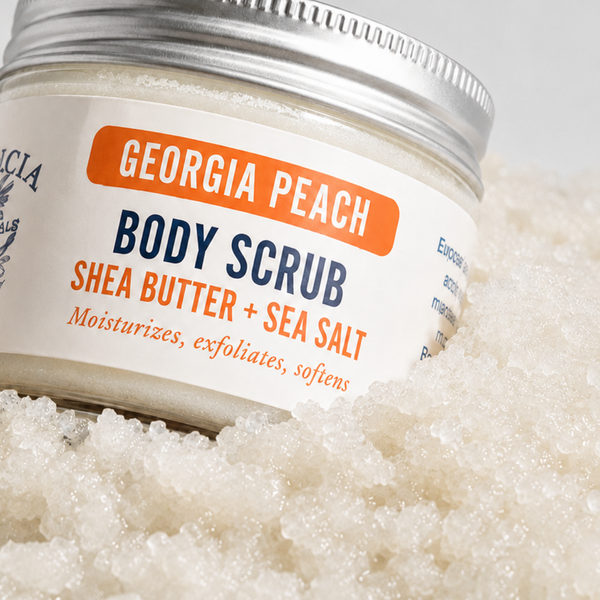 Georgia Peach Sea Salt Hand & Body Scrub 2.6oz