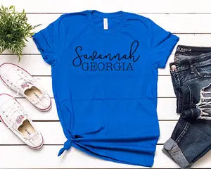 Savannah, GA Heather Royal T-Shirt