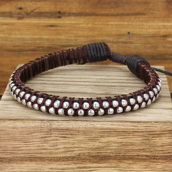 Wild Ride Brown Leather Unisex Bracelet