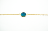 Blue Pheasant Feather Pendant Necklace