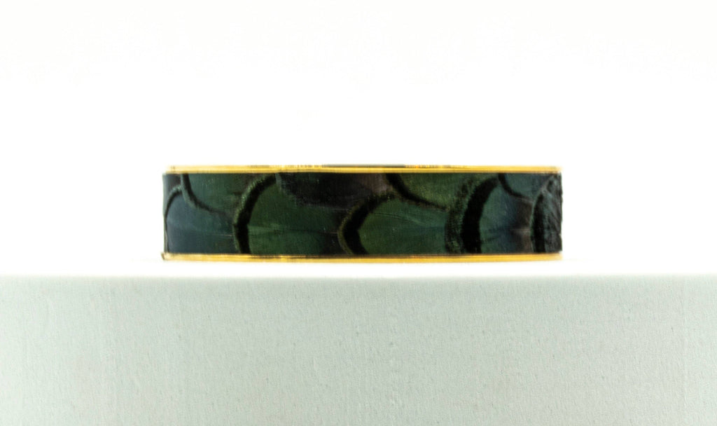 Green Lady Amherst Feather Cuff - Wide