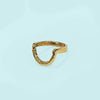 Recycled Brass Hammered Ring by Swahili Coast