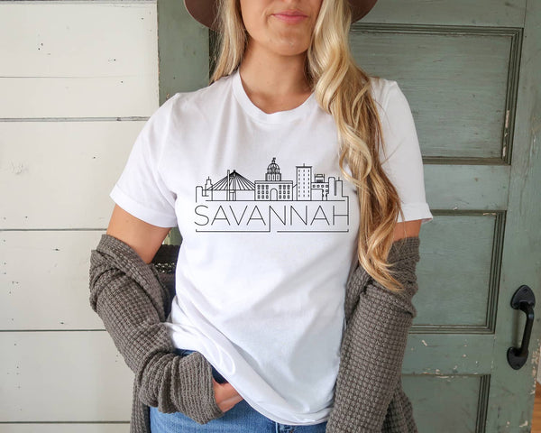 Savannah Skyline White T-Shirt
